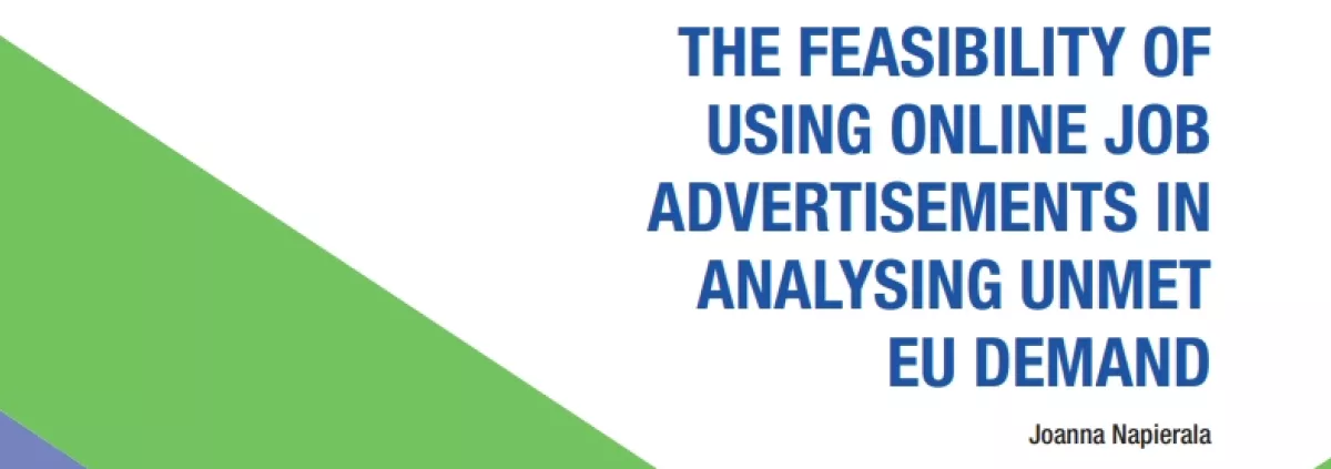 Cover of 'The feasibility of using online job advertisements in analysing unmet EU demand' report