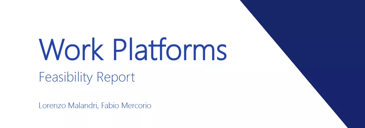 Cover of 'Work Platforms Feasibility Report'