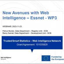 Image of the webinar's first slide, highlighting the title and speakers