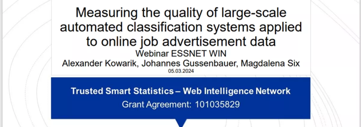 Image of the webinar's first slide, highlighting the title and speakers