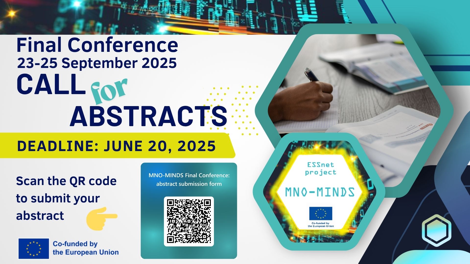 submission of abstracts announcment with QR code