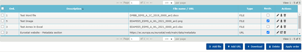 Creating a metadata file - annexes