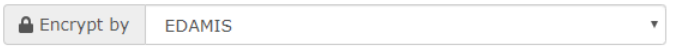 Image of Encrypt by with EDAMIS option selected